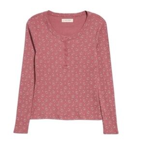 Lucky Brand Pink Floral Long Sleeve Tee